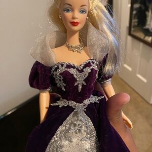 Elegant Purple and Silver Doll